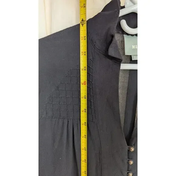 Anthropologie Maeve Ceycan Tunic M Retails $150 Black Flowy Goth Boho - Picture 6 of 11